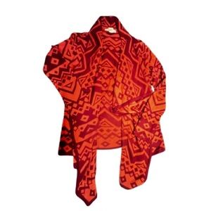Urban Outfitters Burnt Orange Tribal Cardigan Size Medium Southwestern Boho Chic